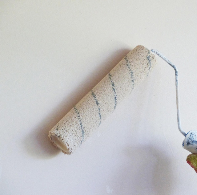 interior painting roller wall